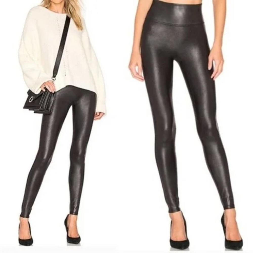 spanx leather look legging